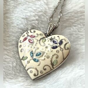 Brighton Tapestry Taj Swarovski Crystal Heart necklace